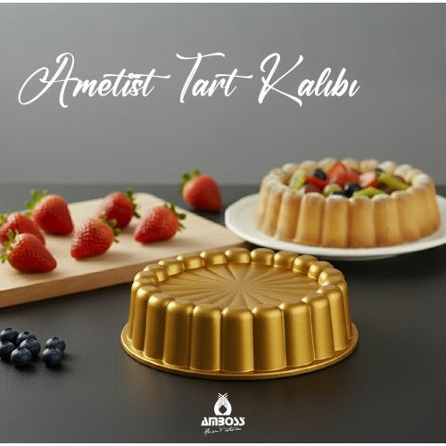 Amboss Ametist 26 cm Döküm Tart Kalıbı ( Gold ) Fiyatı