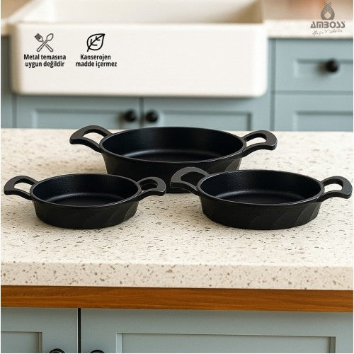 Amboss Vento 3 Parça Döküm Sahan Seti 18-20-22 cm Fiyatı