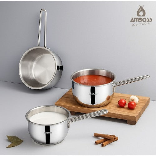 Amboss Vento Steel İndüksiyon Tabanlı 3 Parça Sütlük Seti