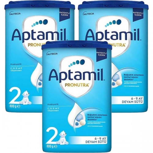 Aptamil 2 Pronutra Devam Sütü 800 g 6-9 Ay Akıllı Kutu x 3 Adet