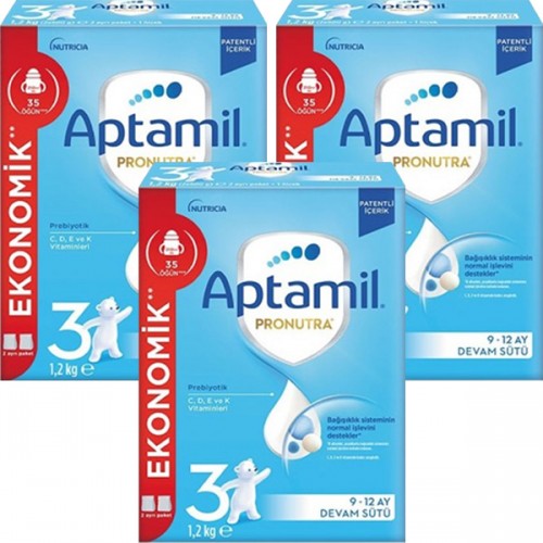 Aptamil 3 Pronutra Devam Sütü 1200 g 9-12 Ay x 3 Adet Fiyatı