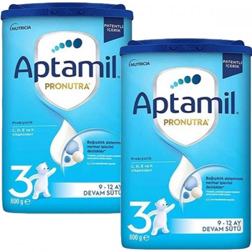 Aptamil 3 Pronutra Devam Sütü 800 g 9-12 Ay Akıllı Kutu x 2 Adet