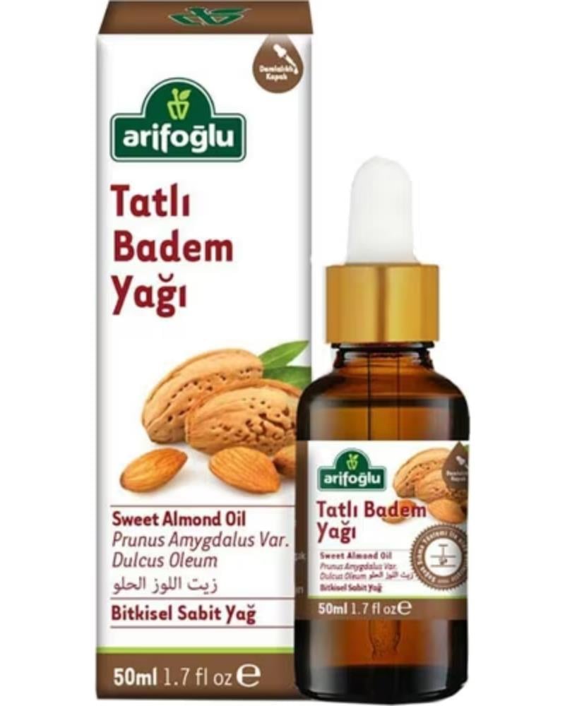 Arifoğlu Badem Yağı Tatlı 50ml %100 Saf Tatlı Badem Yağı