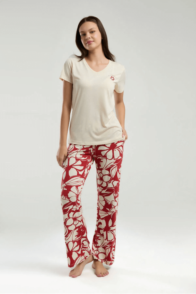 Arnetta 3263-S Bayan Pijama Takımı Kırmızı