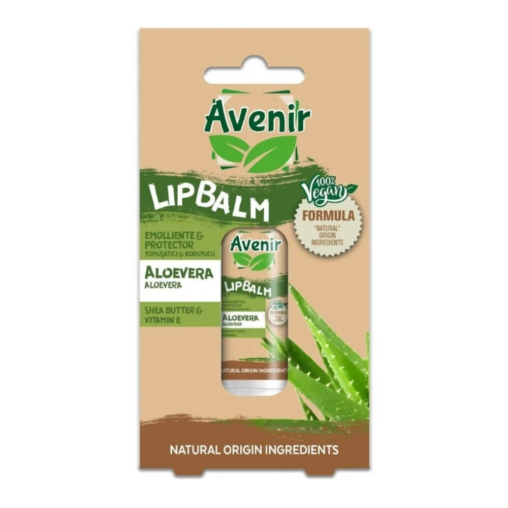 Avenir Lip Balm Vegan Formula Aloevera 5.2 Gr