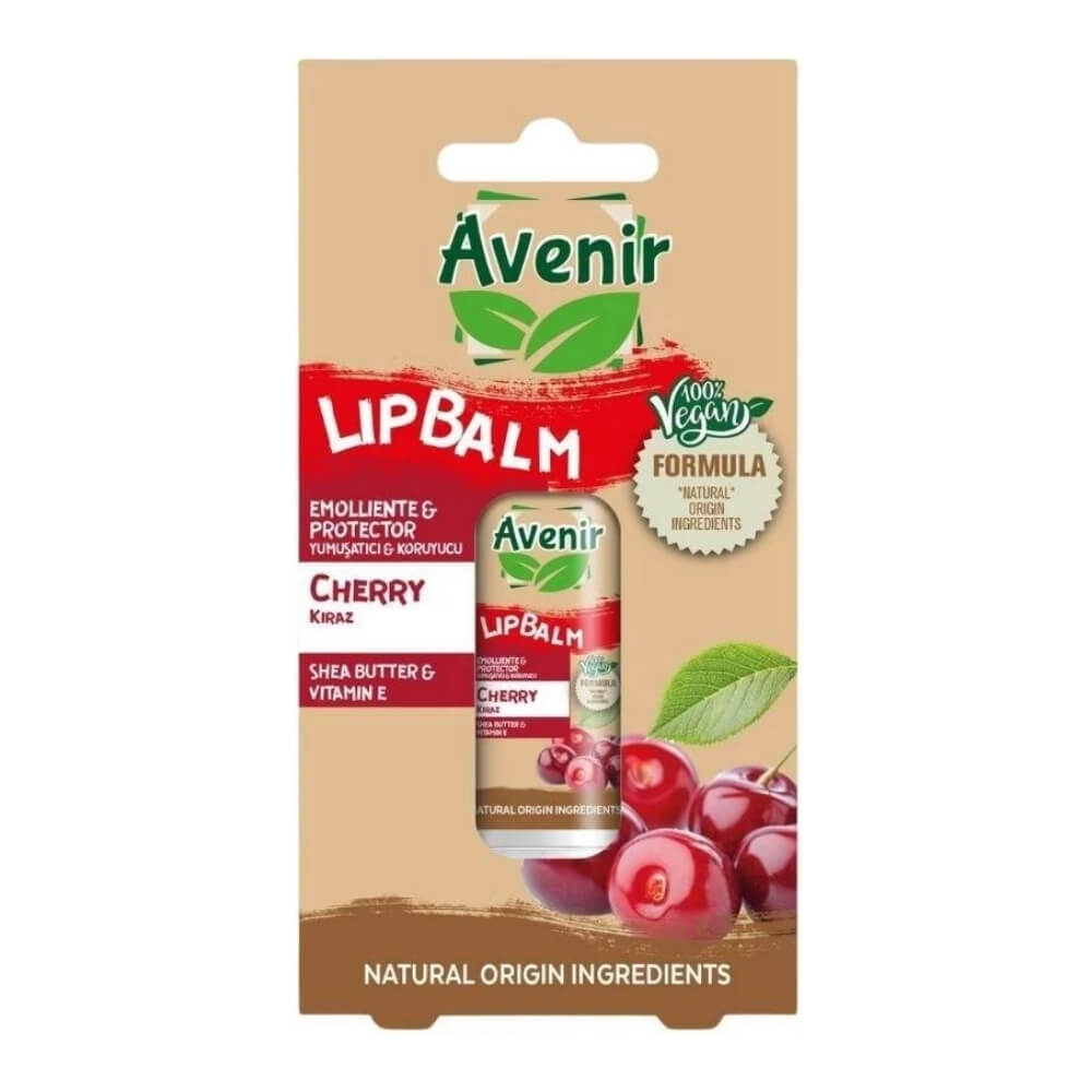 Avenir Lip Balm Vegan Formula Cherry 5.2 Gr