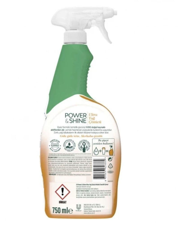 Power Shine Mutfak Ultra Yağ Çözücü Sprey 750 ml