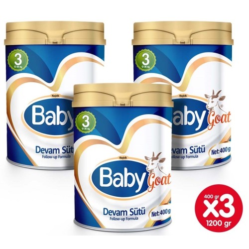 Baby Goat 3 Keçi Sütü Bazlı Devam Sütü 400 gr x 3 Adet Fiyatı