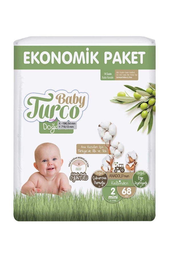 Baby Turco Bebek Bezi Ekonomik Paket 68'li (2 Numara)