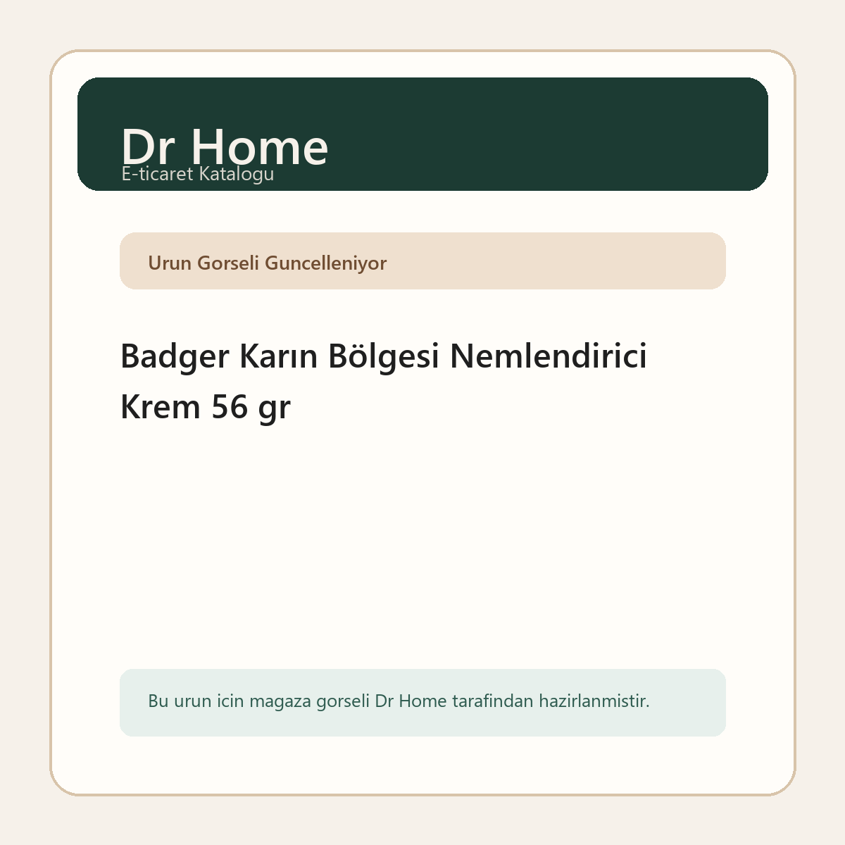 Badger Karın Bölgesi Nemlendirici Krem 56 gr