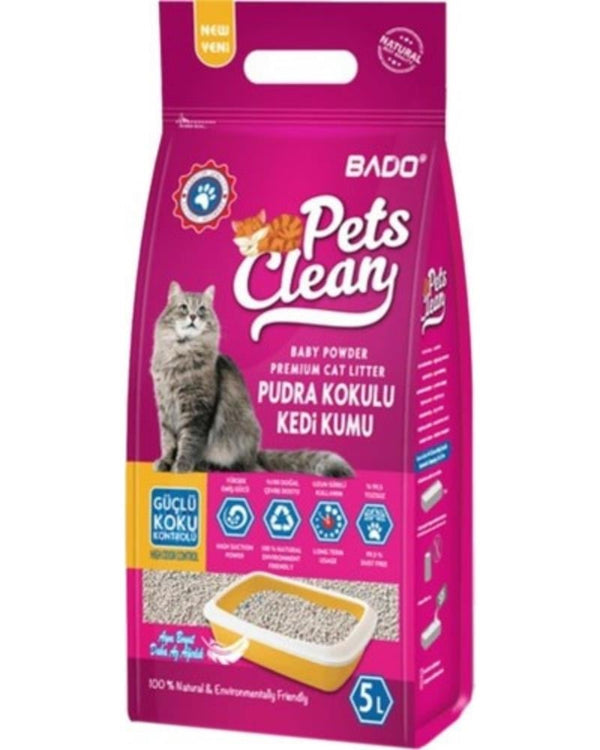 Bado Pets Clean Kedi Kumu Pudra Kokulu 5 Lt