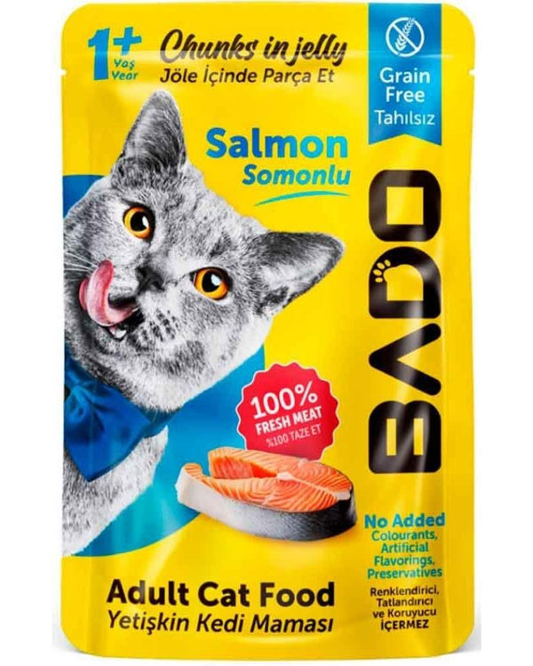 Bado Yetişkin Kedi Yaş Mama Somon Balıklı 85gr