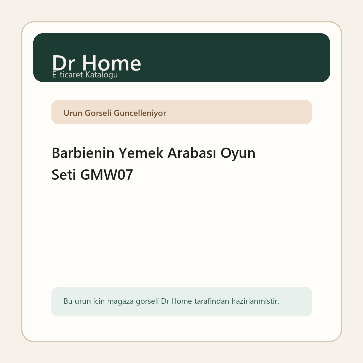 Barbienin Yemek Arabası Oyun Seti GMW07