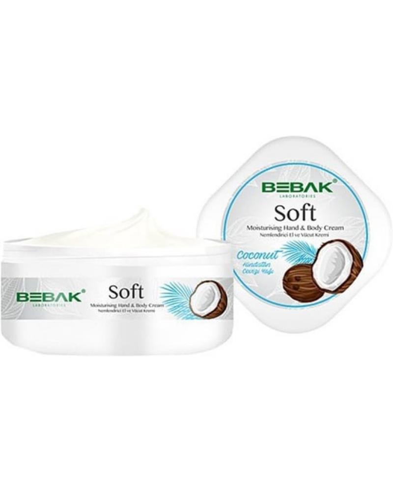 Bebak Soft Nemlendirici El Ve Vücut Kremi Kavanoz – Hindistan Cevizi 300 Ml