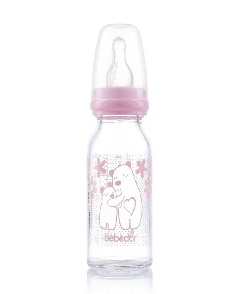 Bebedor 40302 Isıya Dirençli Cam Biberon 3+Ay Pembe