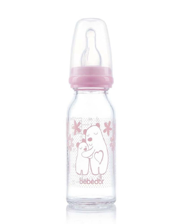 Bebedor 40302 Isıya Dirençli Cam Biberon 3+Ay Pembe
