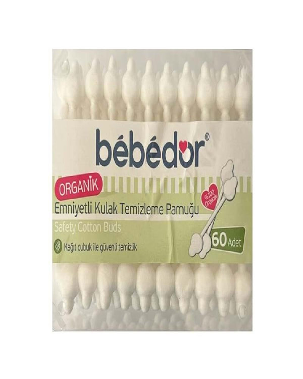 Bebedor Emniyetli Organik Pamuk Kulak Çubuğu 60'lı