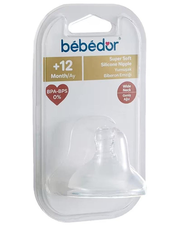 Bebedor Yumuşak Biberon Emziği Geniş Ağız kod 333 12 Ay