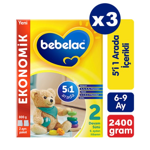 Bebelac 2 Devam Sütü 800 gr x 3 Adet