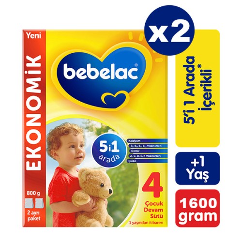 Bebelac 4 Çocuk Devam Sütü 800 gr x 2 Adet