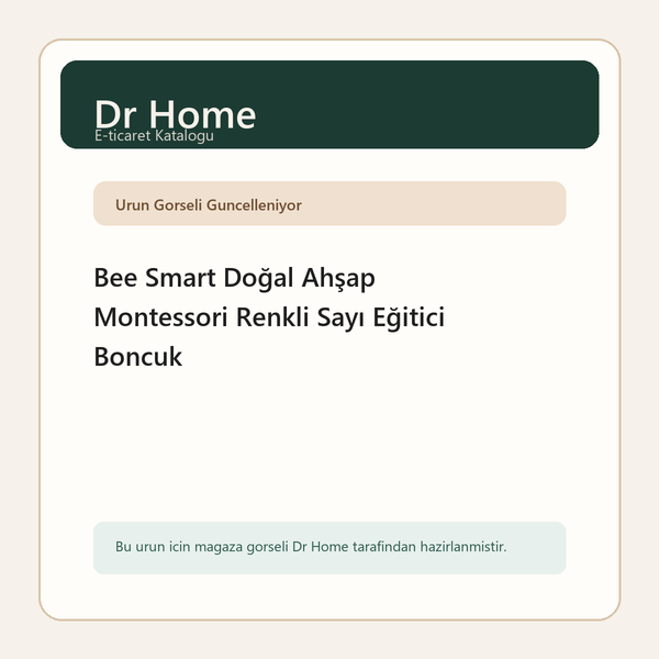 Bee Smart Doğal Ahşap Montessori Renkli Sayı Eğitici Boncuk