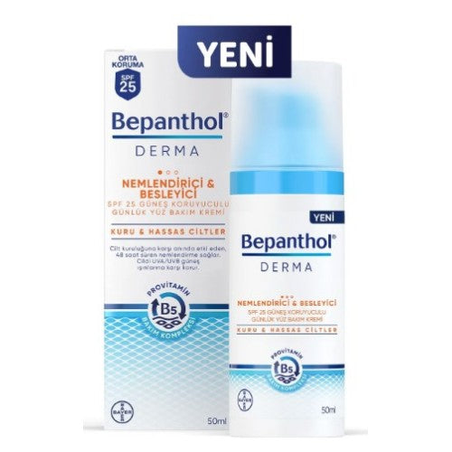 Bepanthol Derma Nemlendirici ve Besleyici Günlük Yüz Kremi Spf25