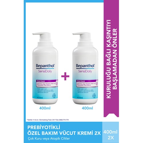 Bepanthol Sensidaily Pompalı Vücut Kremi Kuru ve Atopik Cilt 400