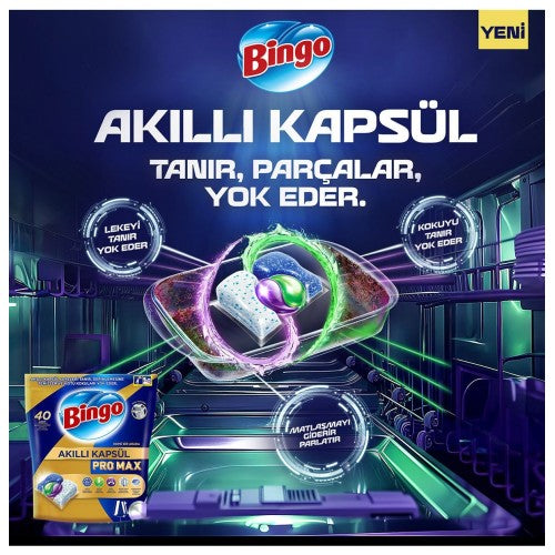 Bingo Akıllı Kapsül Pro Max Bulaşık Deterjanı Tableti 120-li