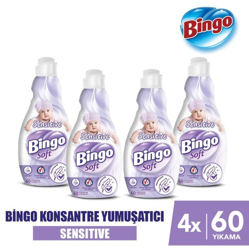 Bingo Soft Konsantre Çamaşır Yumuşatıcısı Sensitive 10 ml x