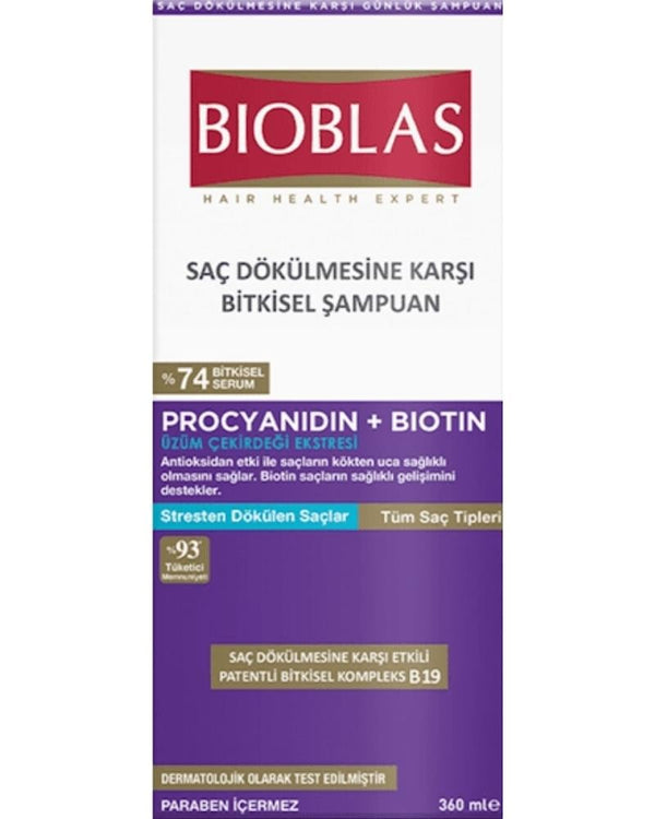 Bioblas Procyanıdın Dökülen Saçlar Için Anti Stres Şampuanı 360 ml - Dökülme Karşıtı Şampuan