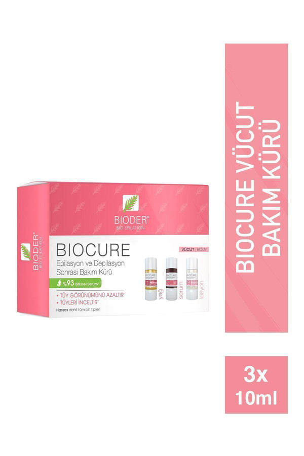 Bioder Biocure Tüy Azaltıcı Vücut Kürü 3x10 ml - Istenmeyen Tüyler Için