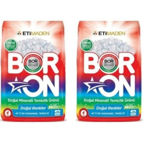 Boron Doğal Mineralli Temizlik Ürünü Renkliler İçin 4 Kg x 2