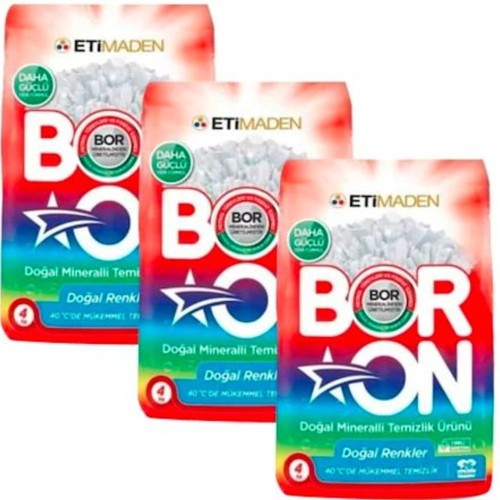 Boron Doğal Mineralli Temizlik Ürünü Renkliler İçin 4 Kg x 3