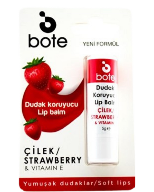 Bote Çilek Aromalı Dudak Koruyucu Lip Balm 5 gr