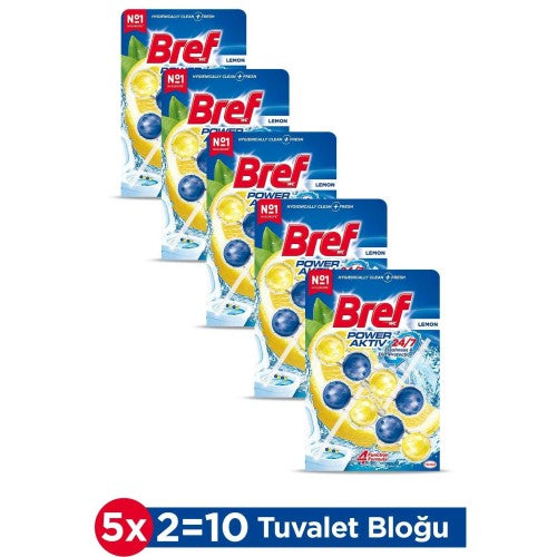 Bref Power Aktiv Katı Klozet Blok Limon Kokulu 2 li x 5 Adet Fiyatı
