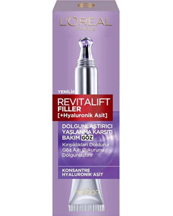 L'Oreal Paris Revitalift Filler Dolgunlaştırıcı Yaşlanma Karşıtı Göz Bakım Kremi 15ml -Hyaluronik Asit