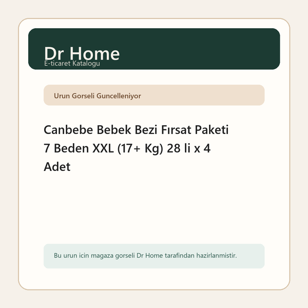Canbebe Bebek Bezi Fırsat Paketi 7 Beden XXL (17+ Kg) 28 li x 4 Adet