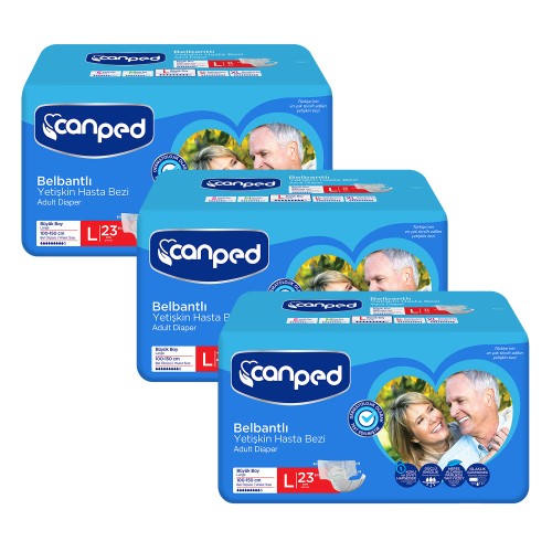 Canped Belbantlı Hasta Bezi Büyük Boy Large 69 Adet Fiyatı
