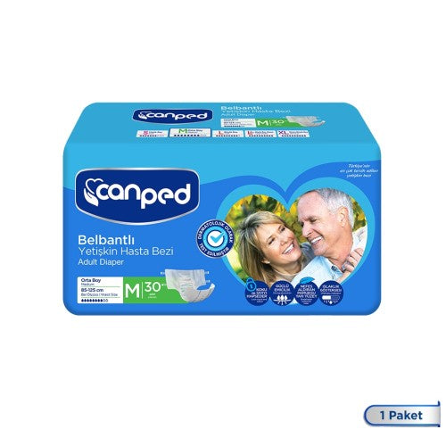Canped Belbantlı Hasta Bezi Orta Boy Medium 30 lu Fiyatı