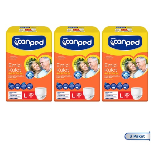 Canped Emici Külot Büyük Boy Large 30 Adet x 3 Adett Fiyatı