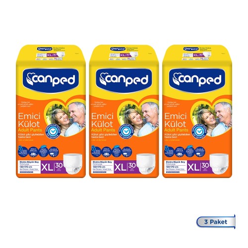 Canped Emici Külot Extra Büyük Boy Large 30 Adett x 3 Adet Fiyatı