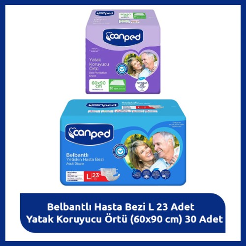 Canped Hasta Bakım Seti L-Belbantlı Bezi & Yatak Örtüsü Fiyatı