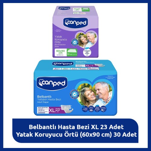 Canped Hasta Bakım Seti XL -Belbantlı Bezi & Yatak Örtüsü Fiyatı