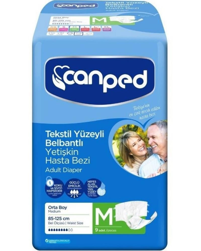 Canped Hasta Bezi Belbantlı Tekstil Orta 9'lu
