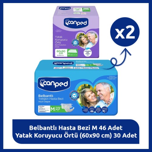 Canped M Bakım Paketi –23 Hasta Bezi + 30 Yatak Koruyucu Fiyatı