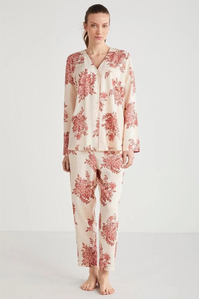 Catherine's 2604 Kadın Pijama Takımı Gülkurusu