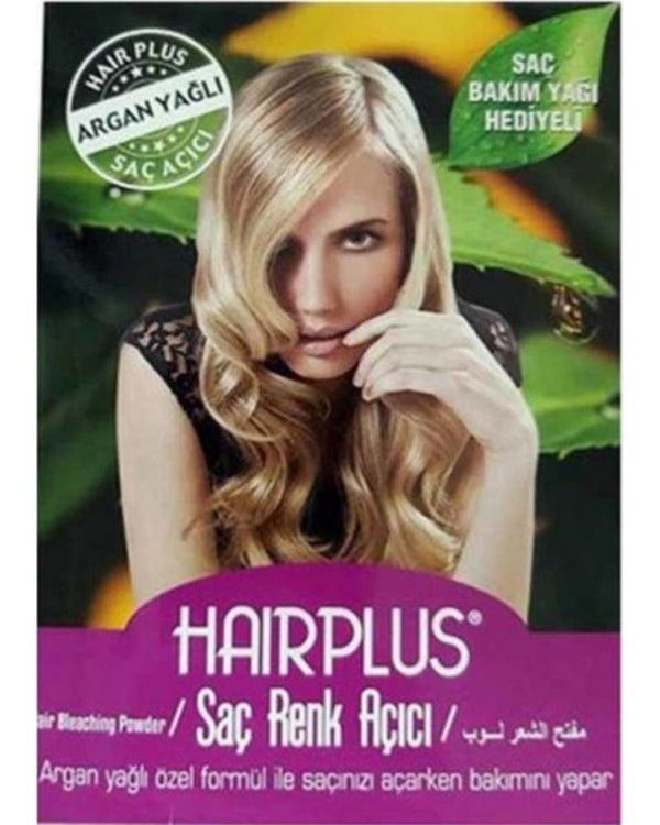 Hairplus Hair Plus Saç Açıcı Set Argan ( 30 G Mavi Toz + 60ml Oksidan%40+ Bakım Yağ+eldiven)