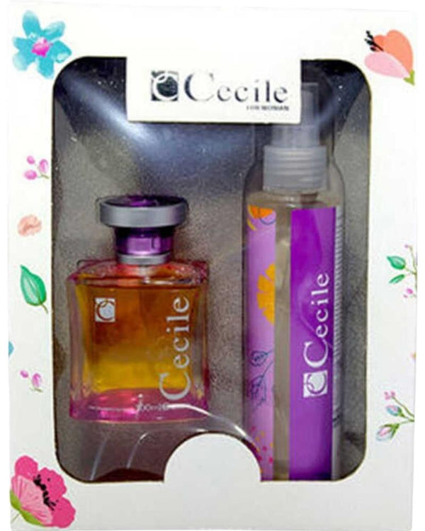 Cecile Aura Edt 100 ml Body Mist For Women 150 ml Set
