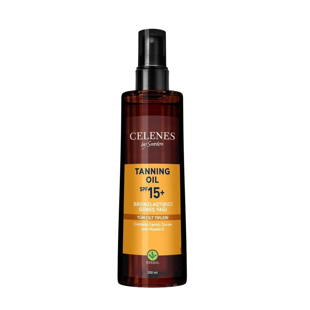 Celenes Herbal Bronzlaştırıcı Güneş Yağı Spf15 200 Ml