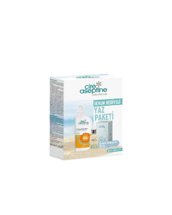 Cire Aseptine Avantajli Yaz Paketi Seti - Karma Yağlı Ciltler 200 ml + Mineral Filtreli Güneş Koruyucu SPF50 50 ml
